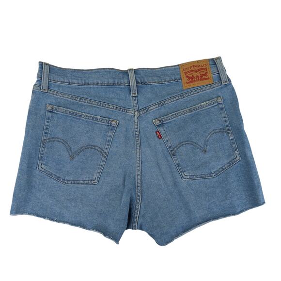 Levi's High-rise Shorts Denim Jean‎ Cutoffs Women's Size 32 Stretch - Picture 2 of 5